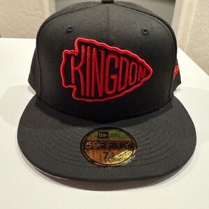 New Era Black Cap with Red Kingdom Embroidery